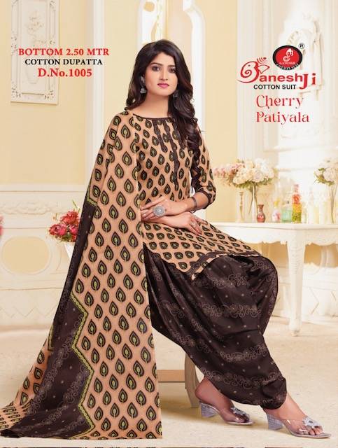 Cherry Patiyala Vol 4 By Ganeshji Indo Cotton Dress Material Wholesale Market In Surat